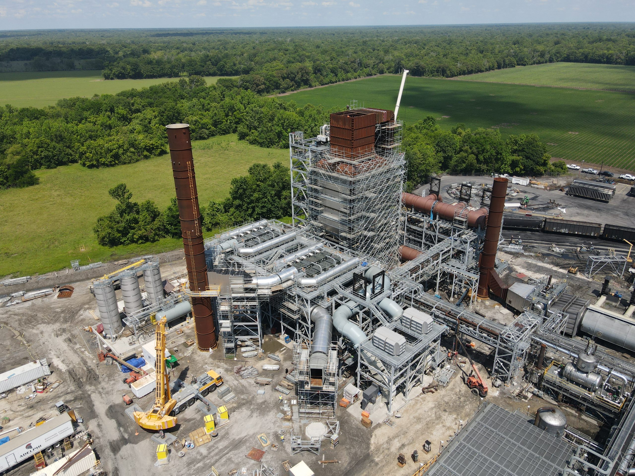Industrial construction of a black carbon processing facility as part of a turnkey EPC project.